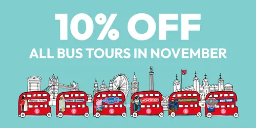 10% OFF ALL BUS TOURS IN NOVEMBER