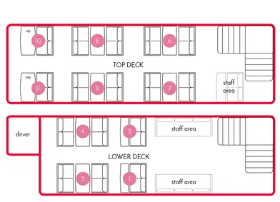 Classic bus seating plan
