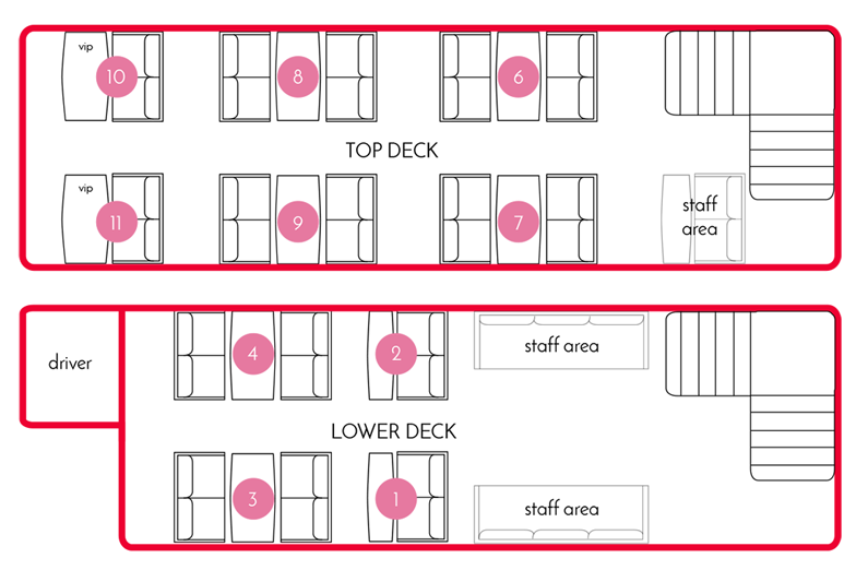 Grinchmas Bus Tour Seating Plan