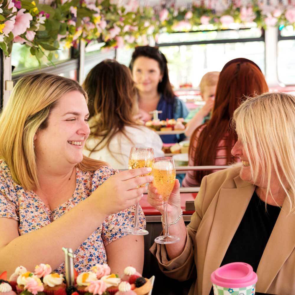 Birthday celebration ideas in London with Brigit's Afternoon Tea Bus Tours