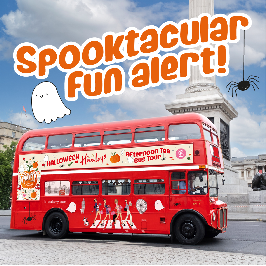 The Best Afternoon Tea London Kids Tours: halloween at Hamleys Bus Tour