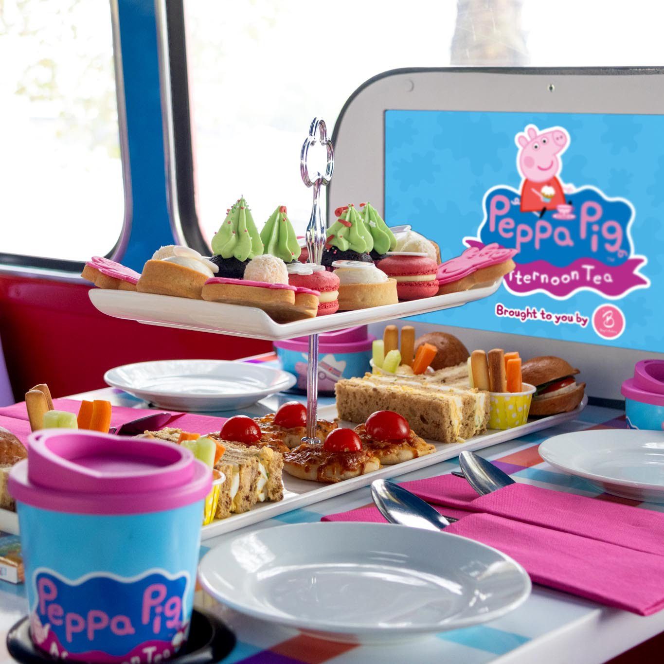 US families love London's Afternoon Tea Bus Tours - Peppa Pig Bus Tour