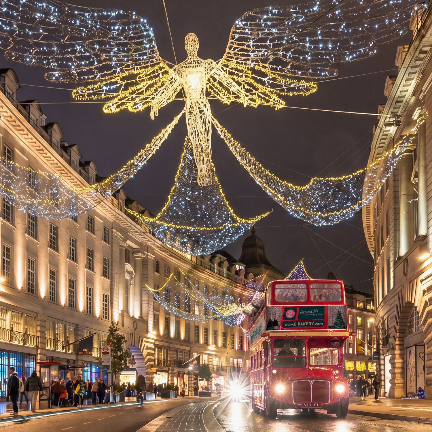 London Christmas lights Routemaster Open-top Bus Tours