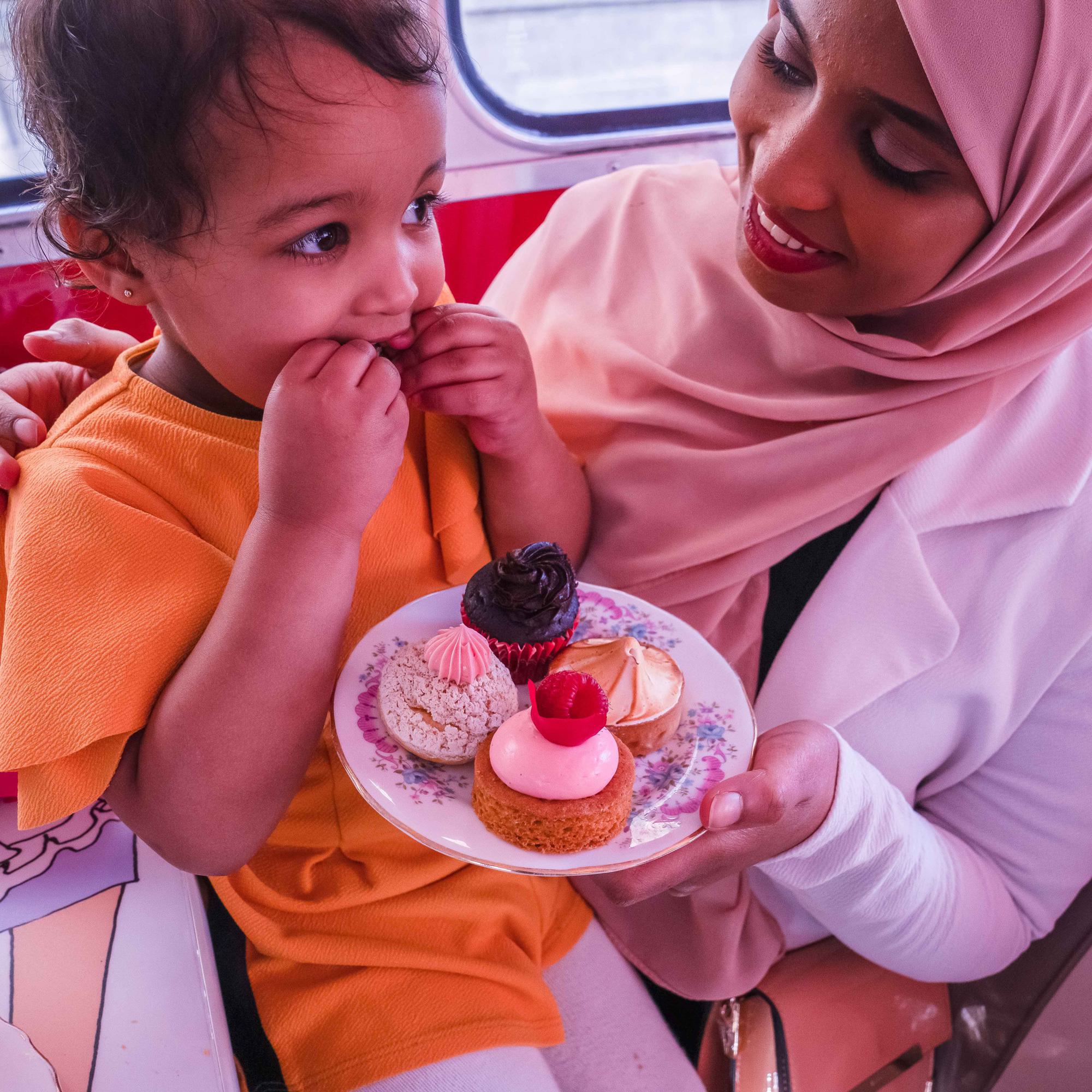 best halal afternoon tea london - peppa pig bus tour
